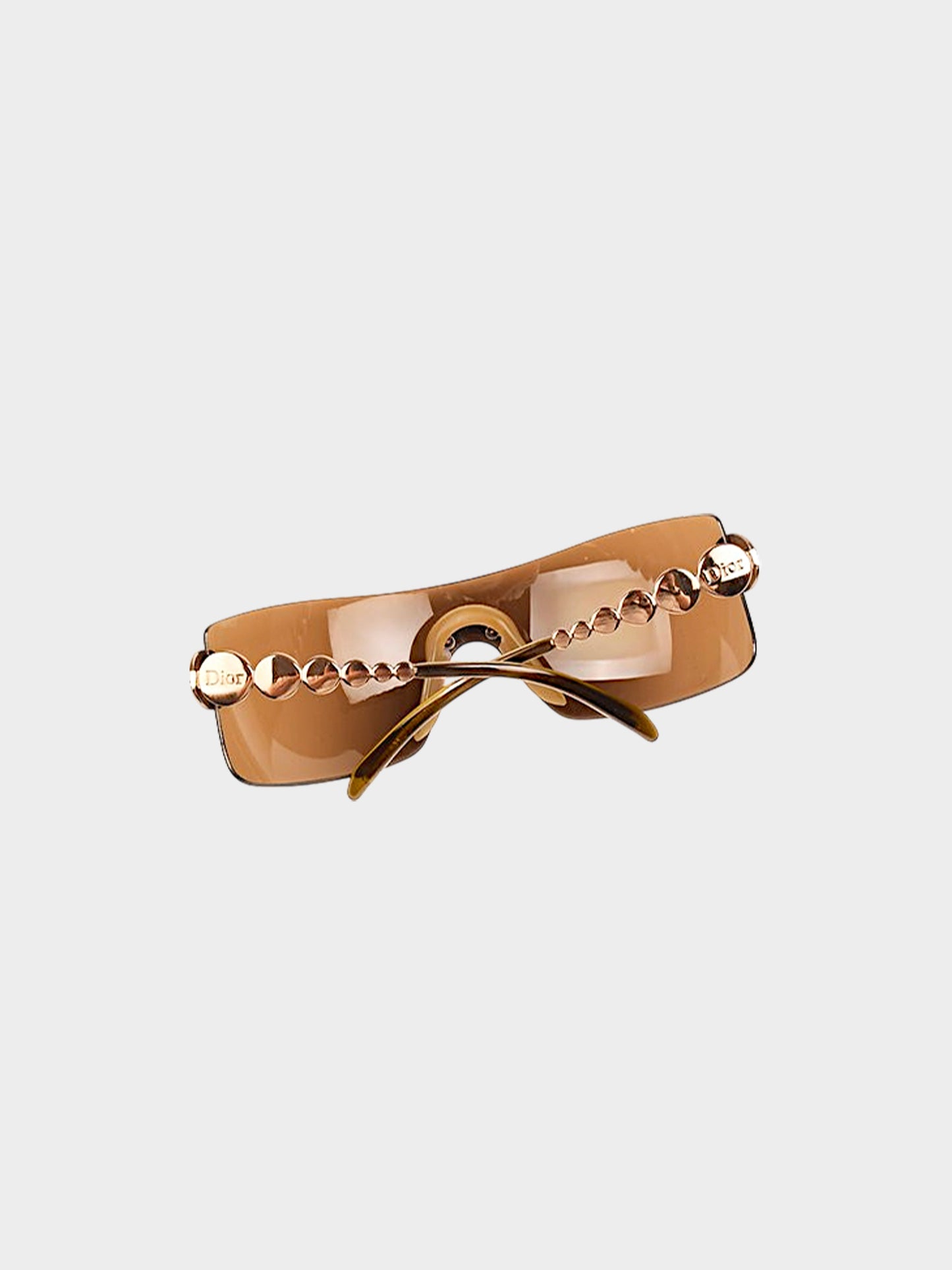 Christian Dior by John Galliano Fall 2000 Dark Brown Millenium Shield Sunglasses