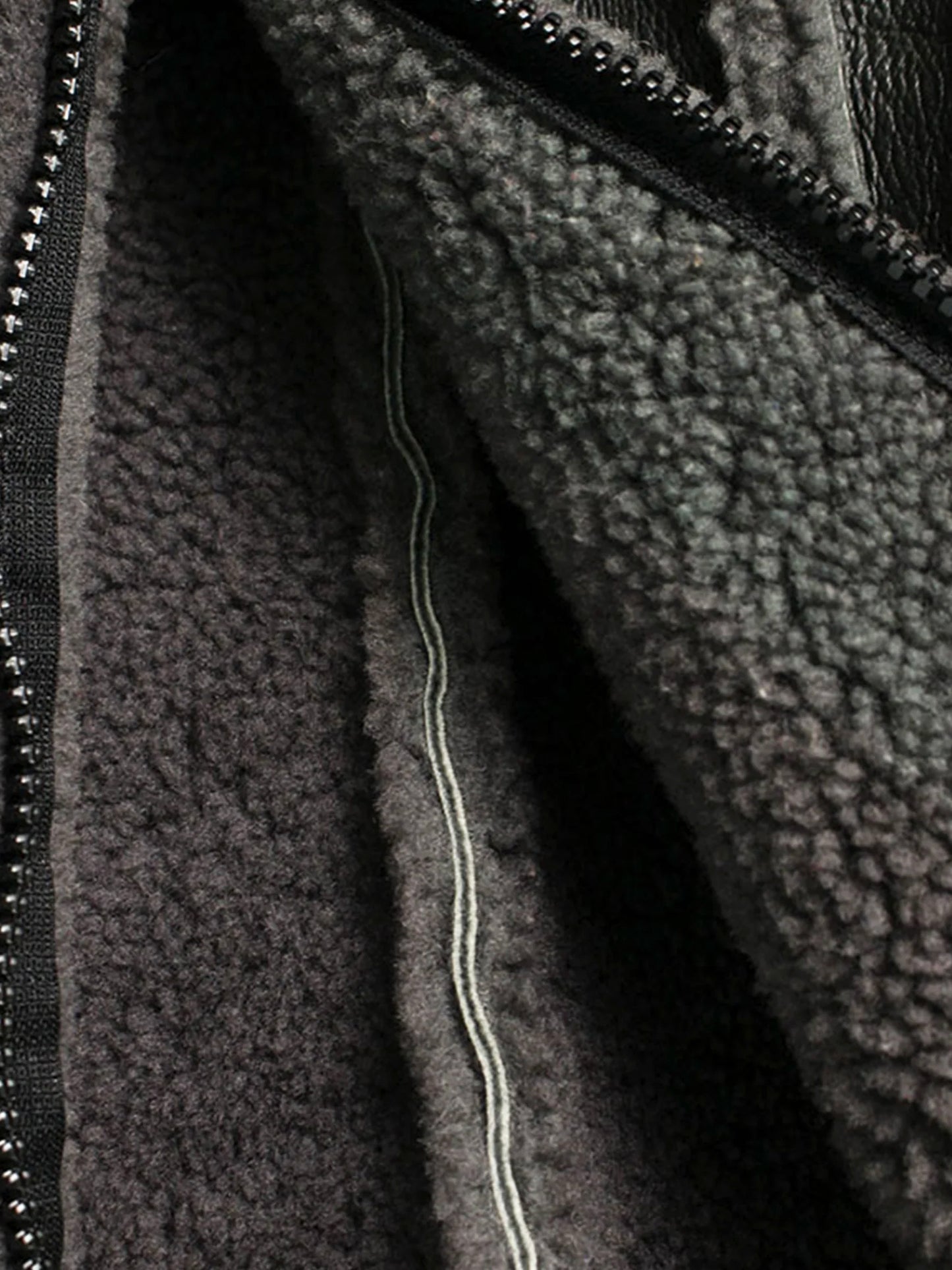 Maison Martin Margiela AW 1998 Flat Collection Dark Grey Leather and Shearling Jacket