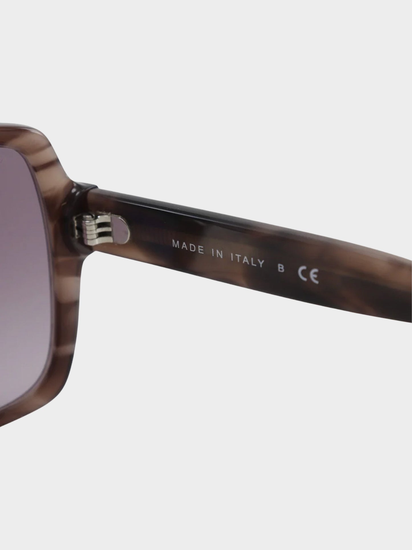 Chanel 2000s Brown Horn Square Sunglasses
