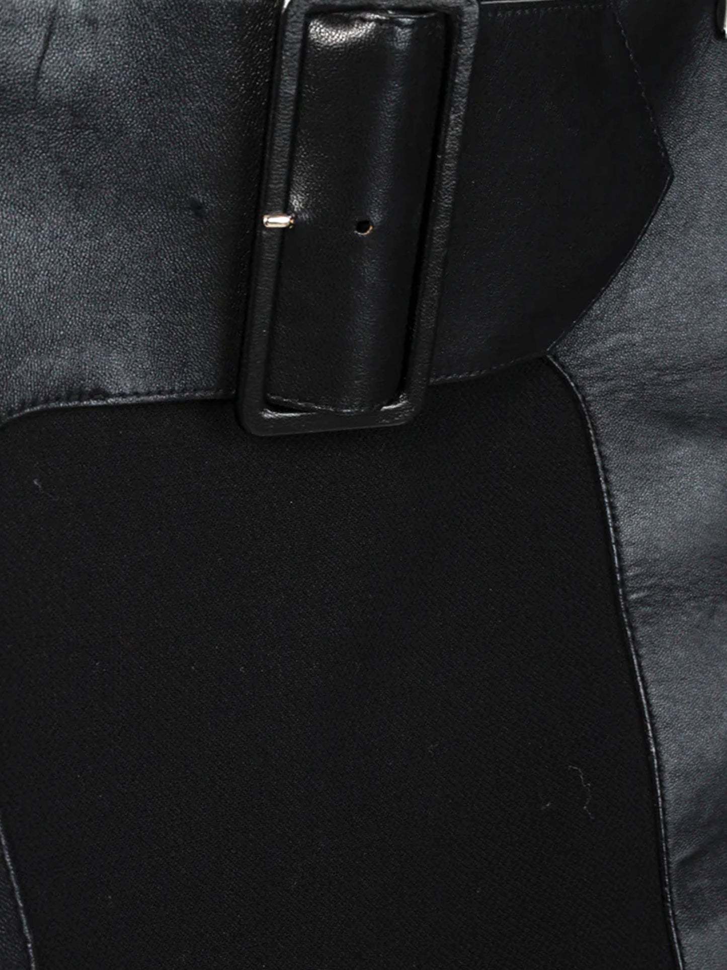 Céline by Phoebe Philo Pre-fall 2012 Black Wool And Leather Belted Skirt