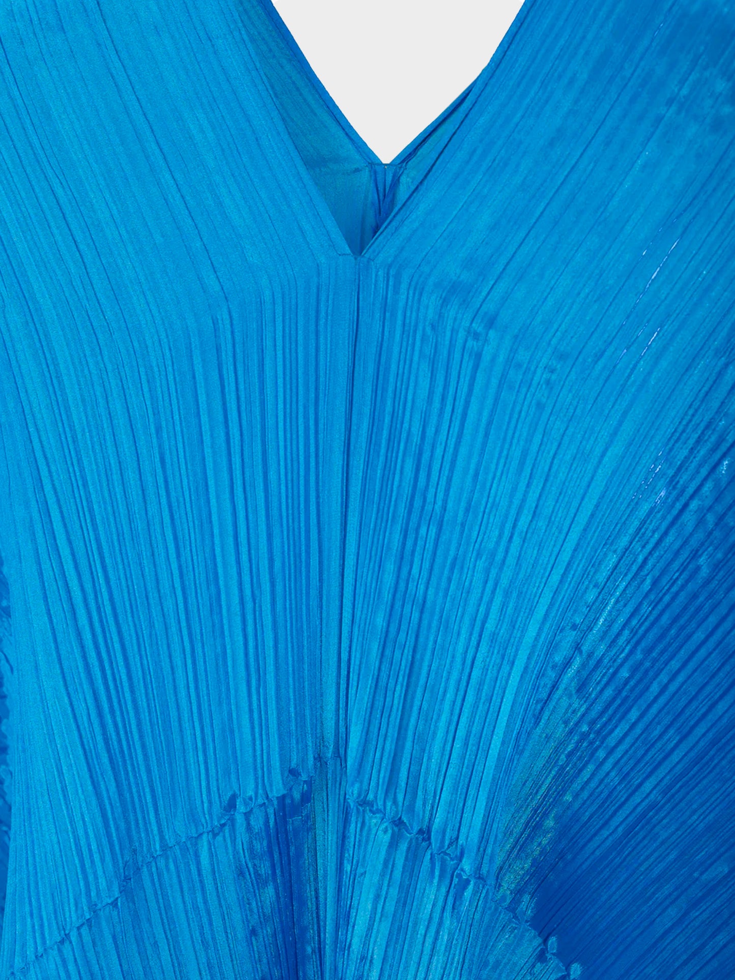 Issey Miyake Pleats Please 2000s Blue Madame-T Cape Shawl