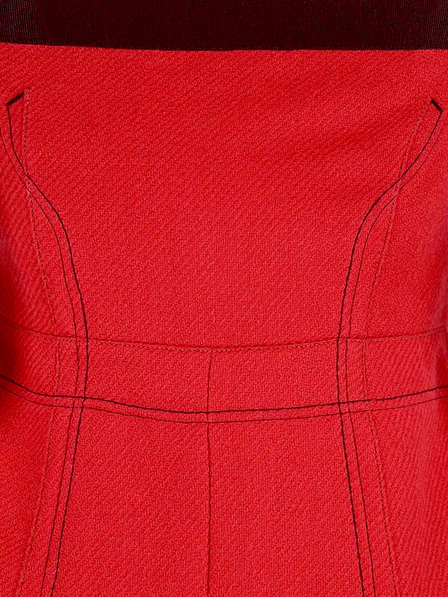 Prada FW 2000 Runway Red Wool Dress
