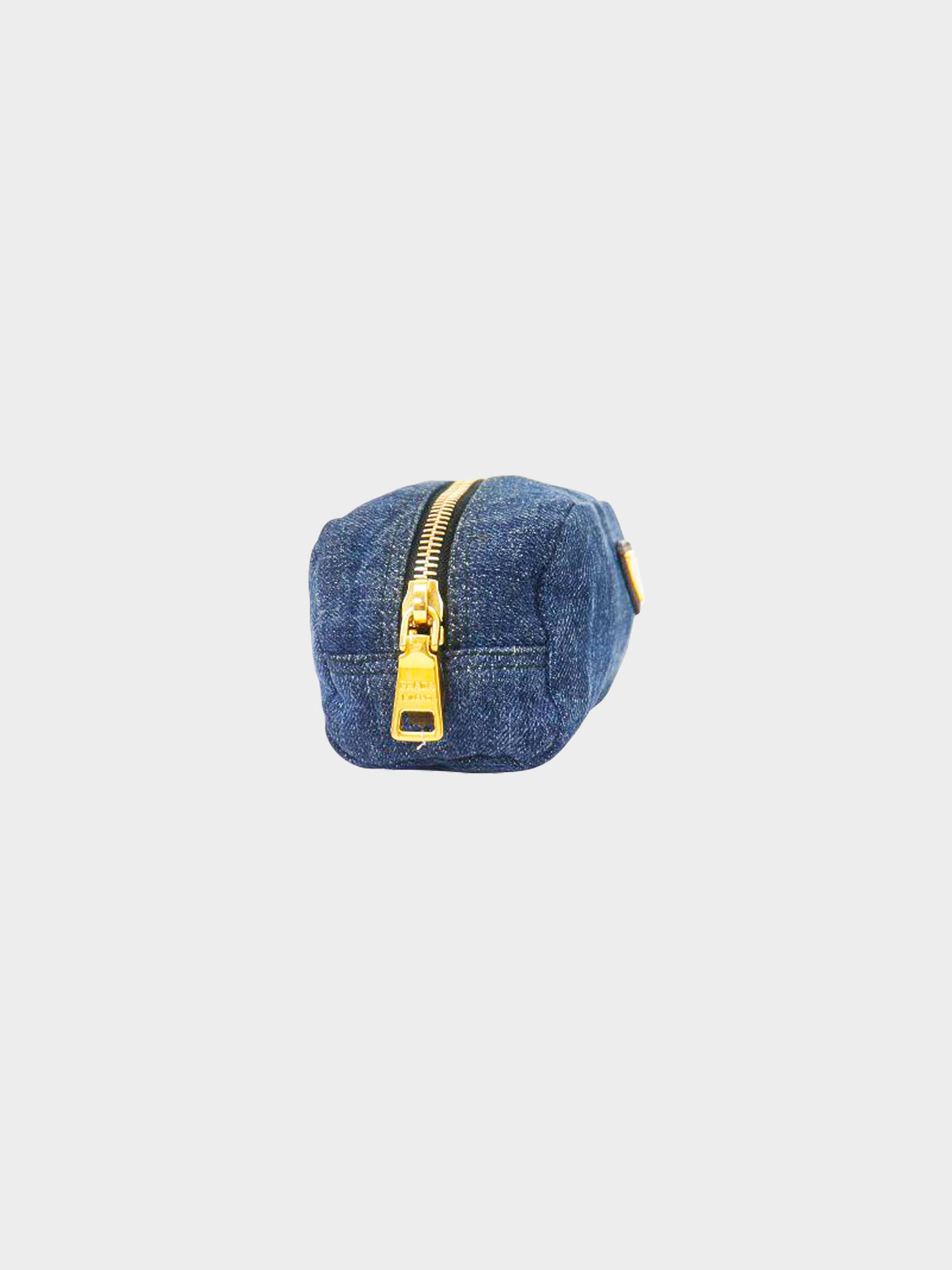 Prada 2010s Denim Logo Mini Pouch