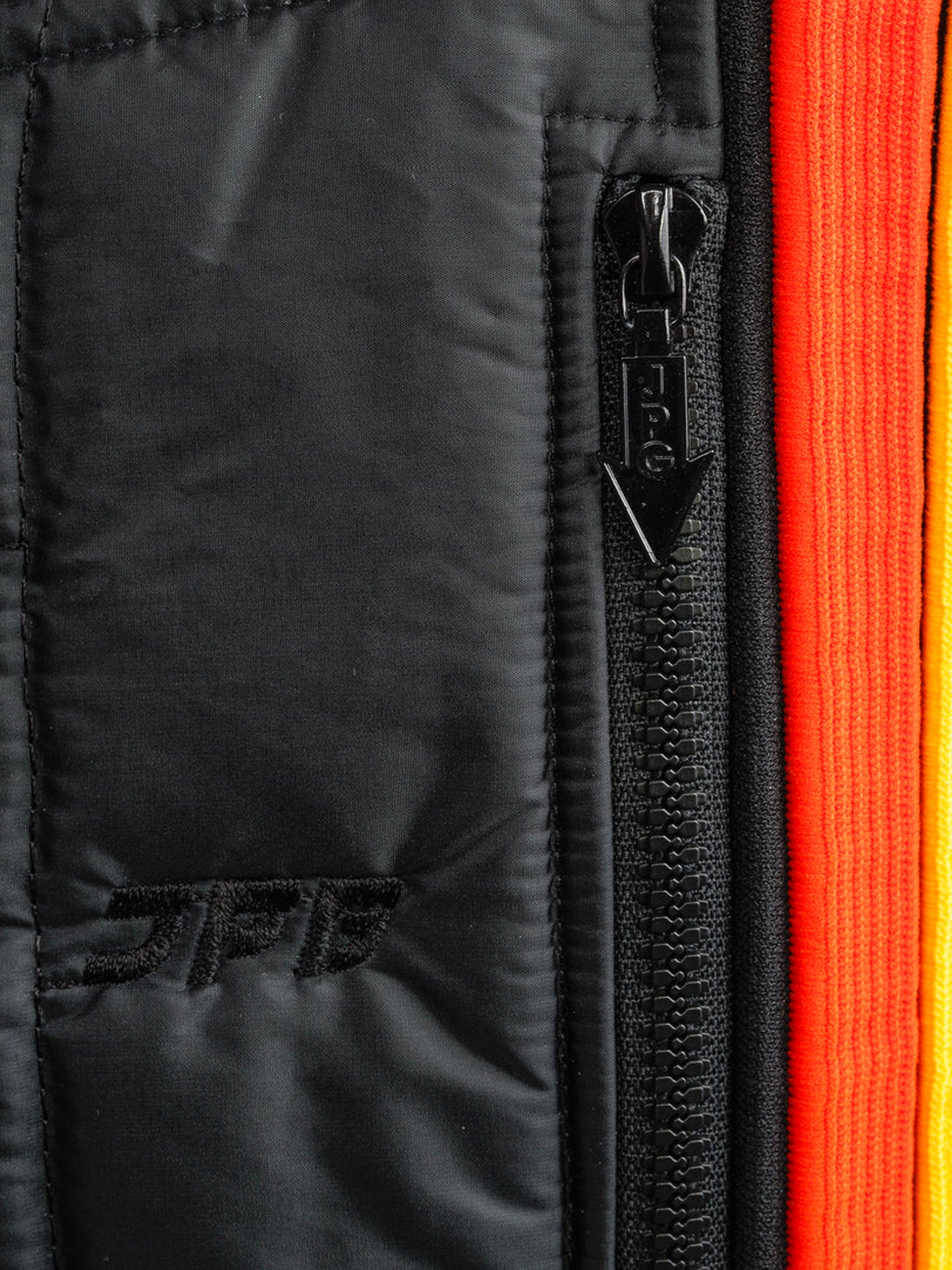 Jean Paul Gaultier 2020s Black Quilted Nylon Striped Ribbed Panel Vest