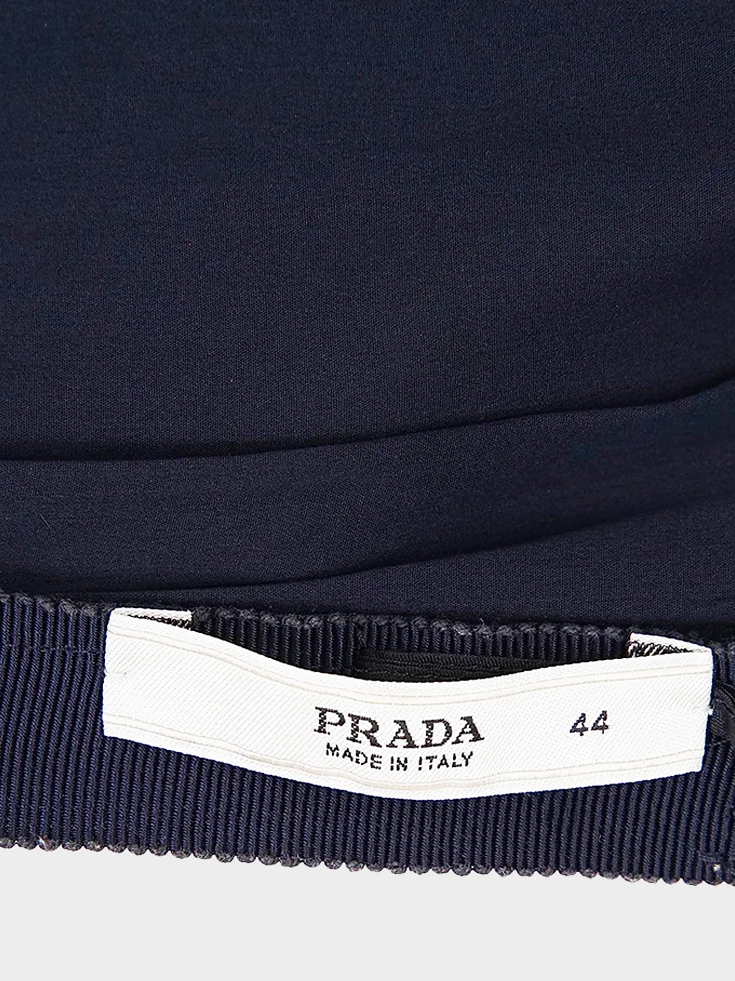 Prada 2006 Navy Pleated Midi Dress