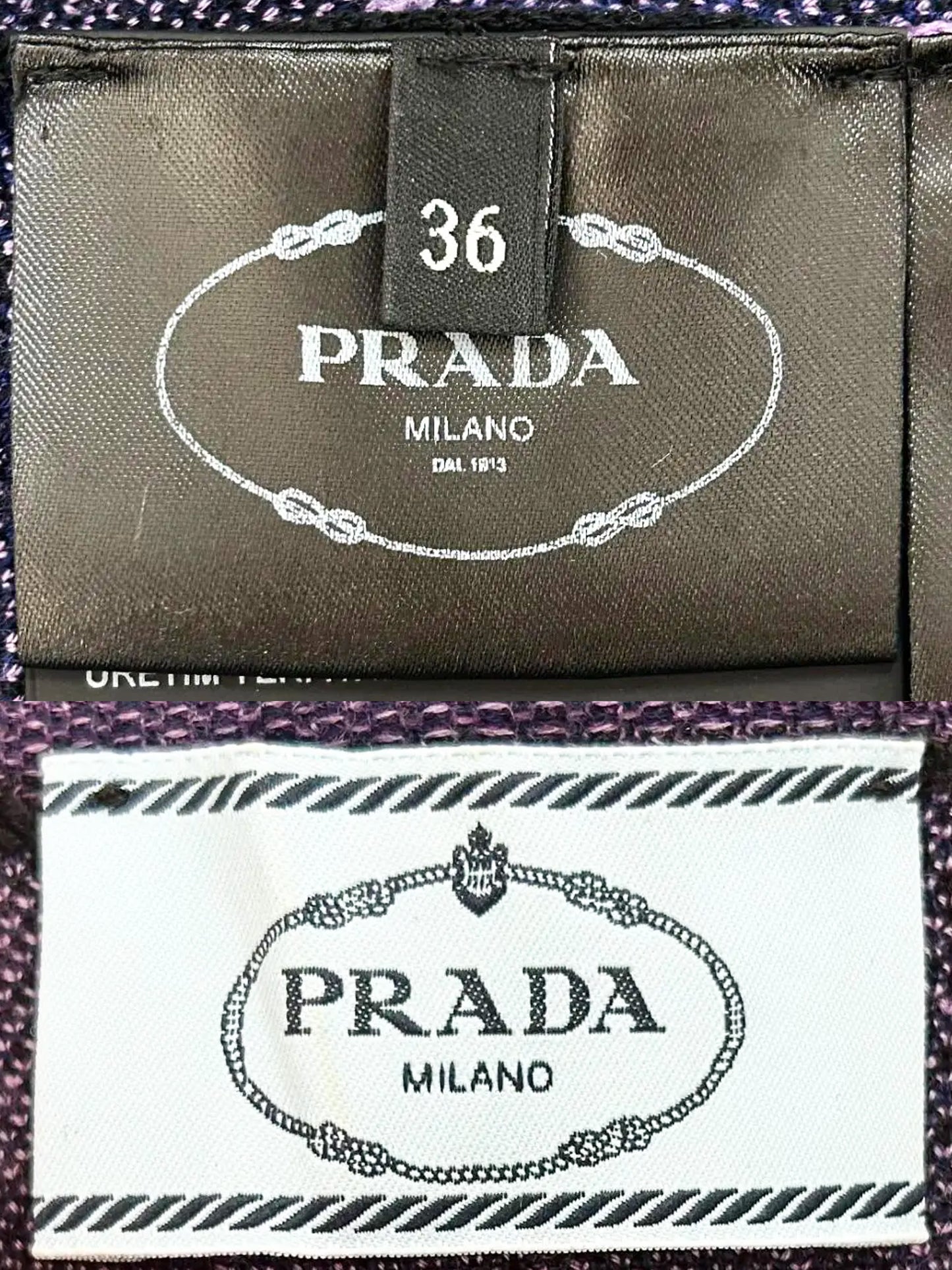 Prada FW 2021 Purple Abstract Intarsia-Knit Wool Blend Sweater