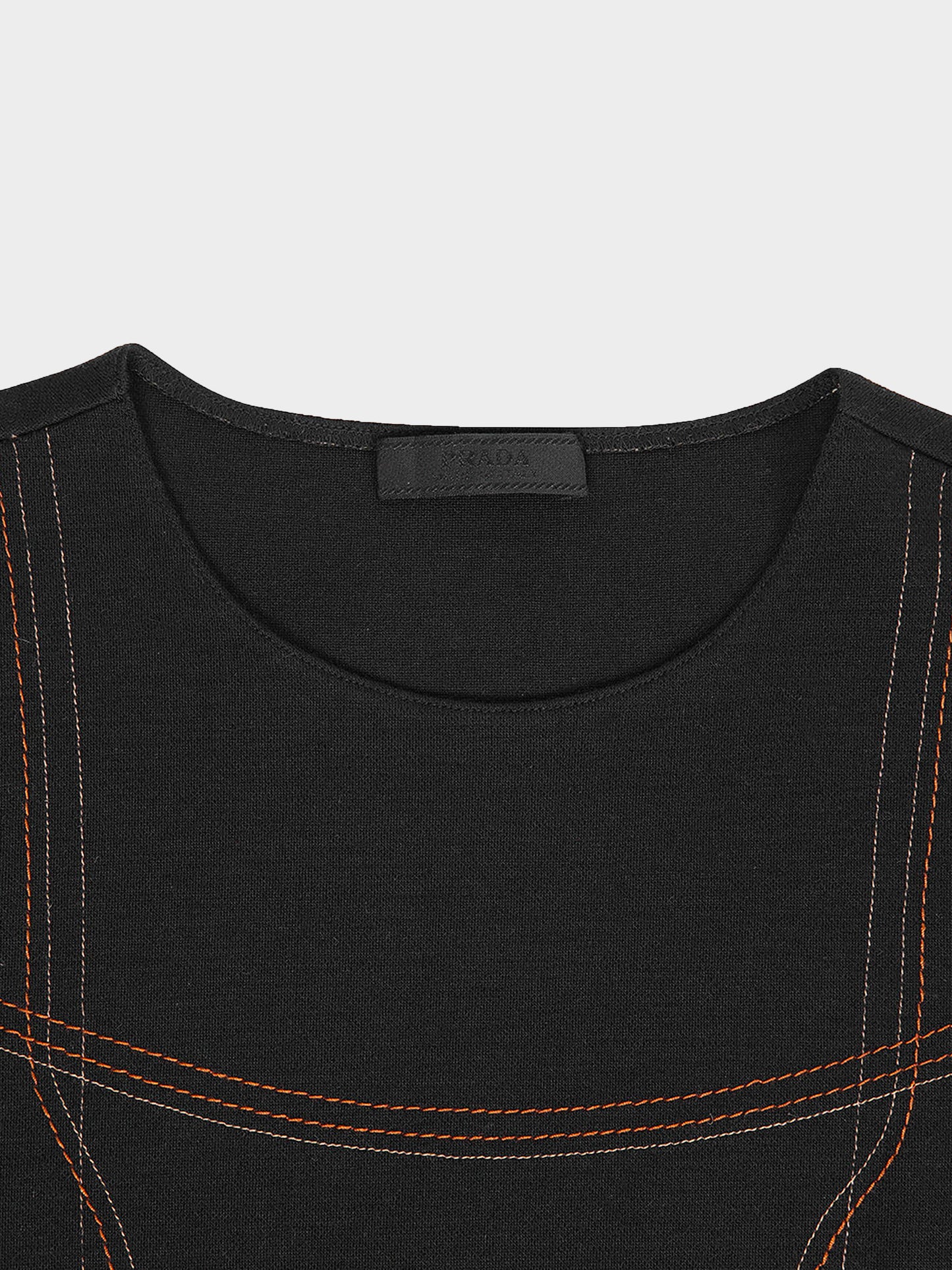 Prada FW 2000 Dark Brown Wool Blend Top