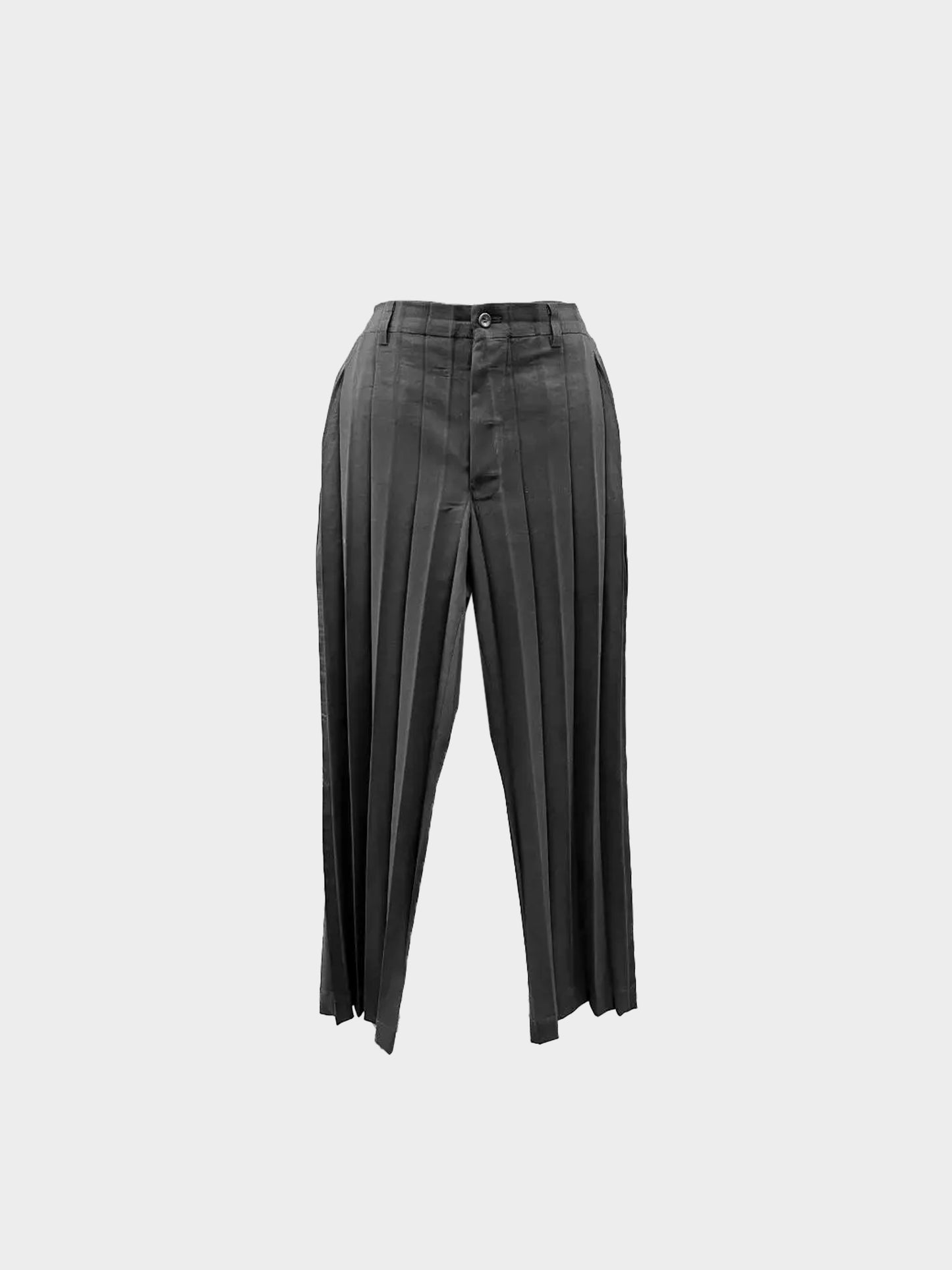 Issey Miyake 1980s Black Pleated Suit Set