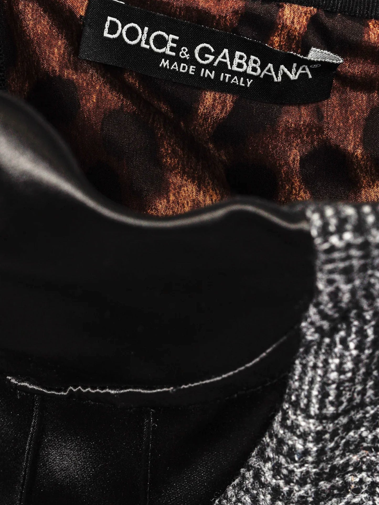 Dolce and Gabbana 2000s Black Satin And Tweed Bustier Dress