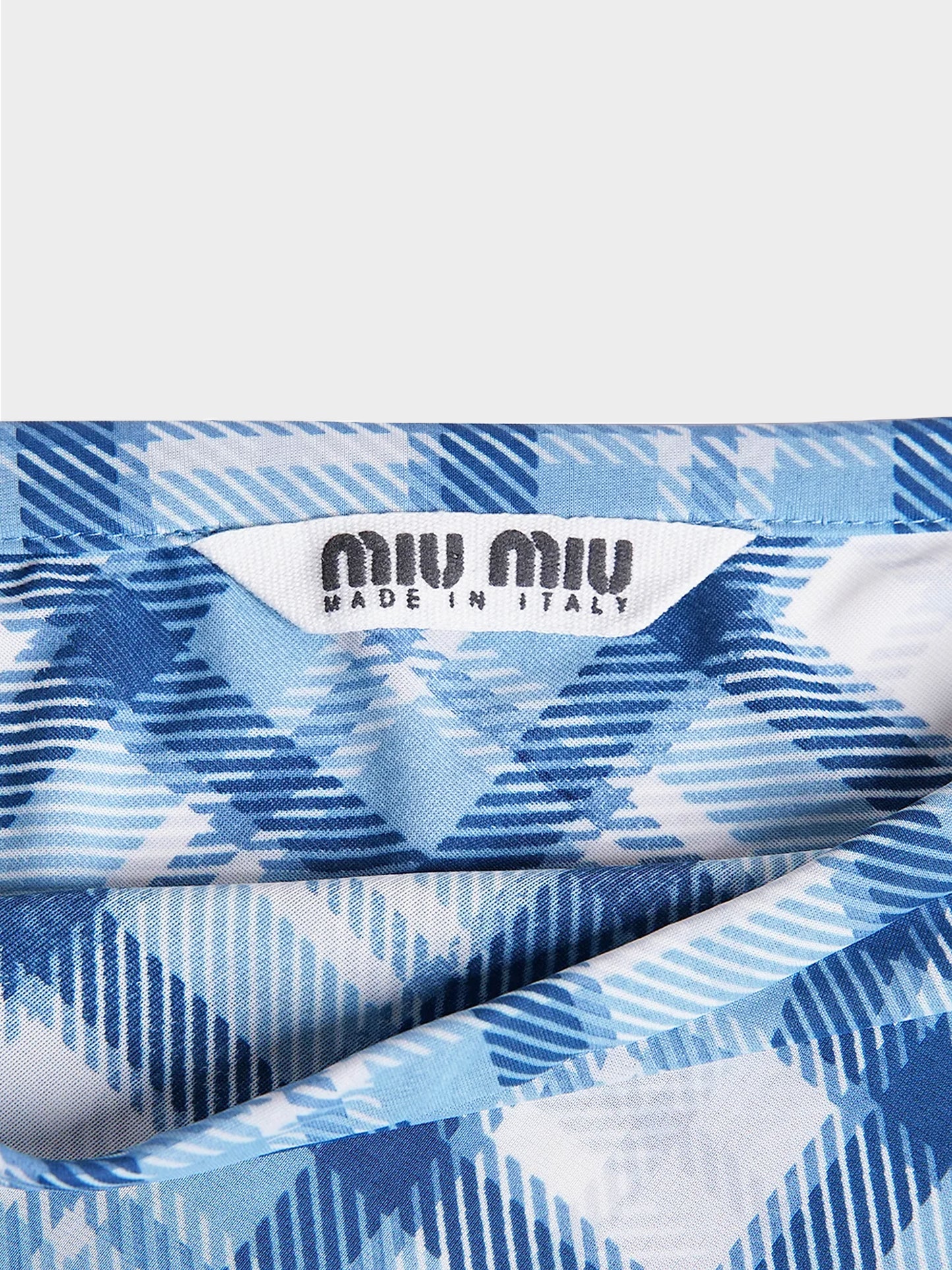 Miu Miu SS 1996 Blue Plaid Skirt