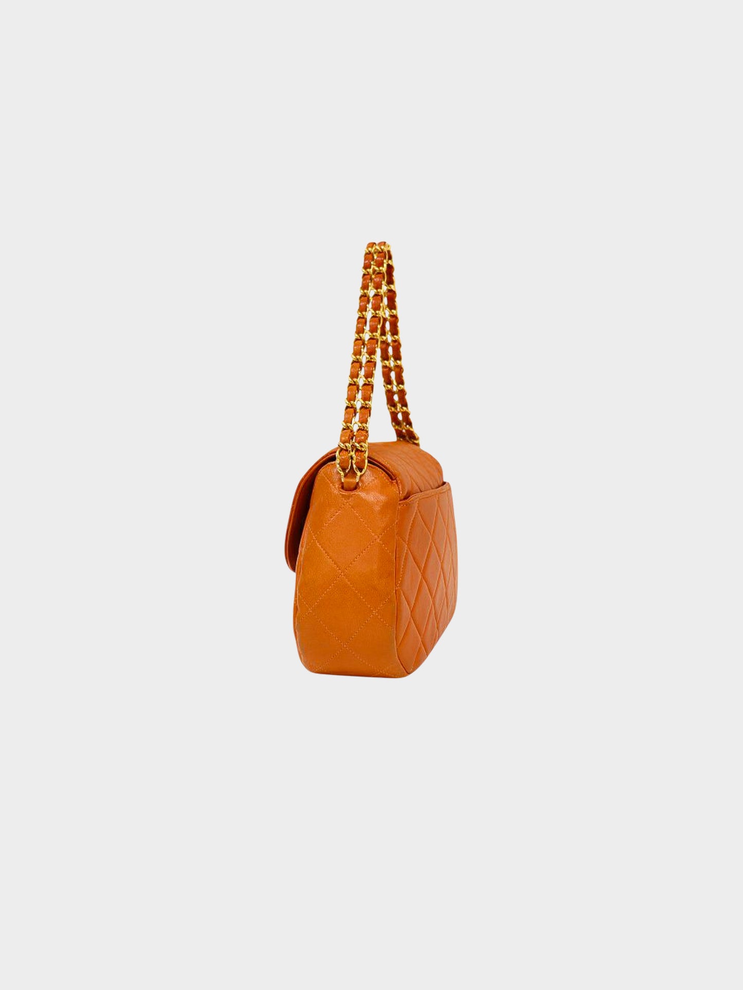 Chanel 1997 Orange Lambskin Matelasse Bag