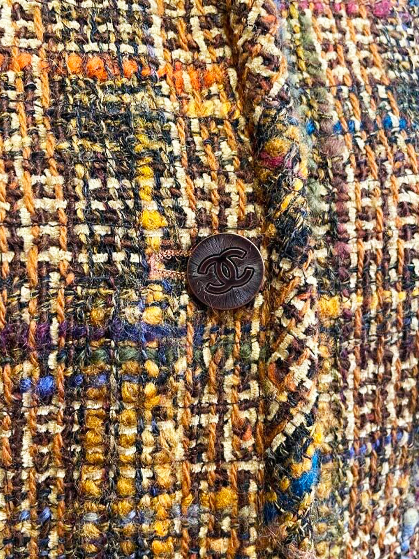 Chanel 1998 Boucle Wool Tweed Jacket