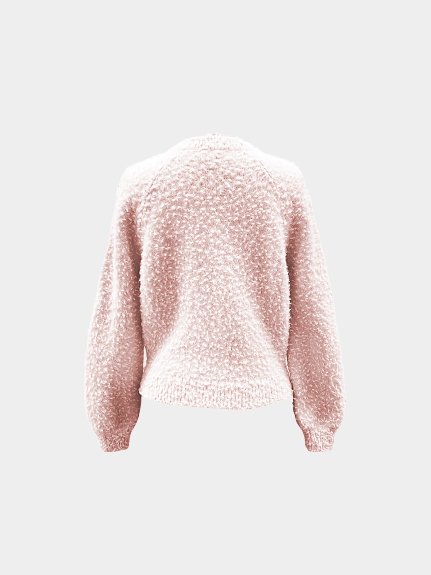Chanel FW 2021 Light Pink Alpaca Wool CC Turn Lock Sweater