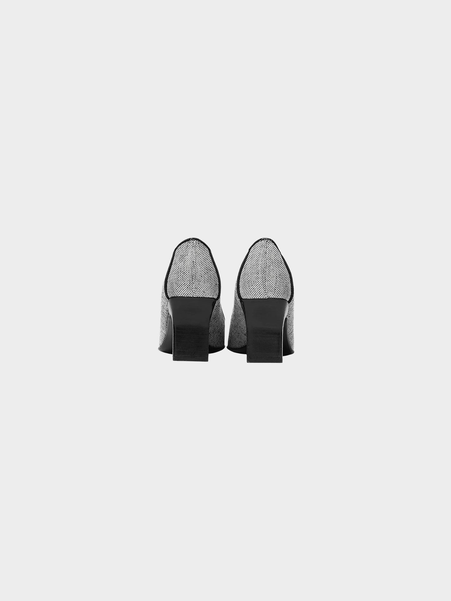 Prada SS 1999 Black and White Canvas Pumps