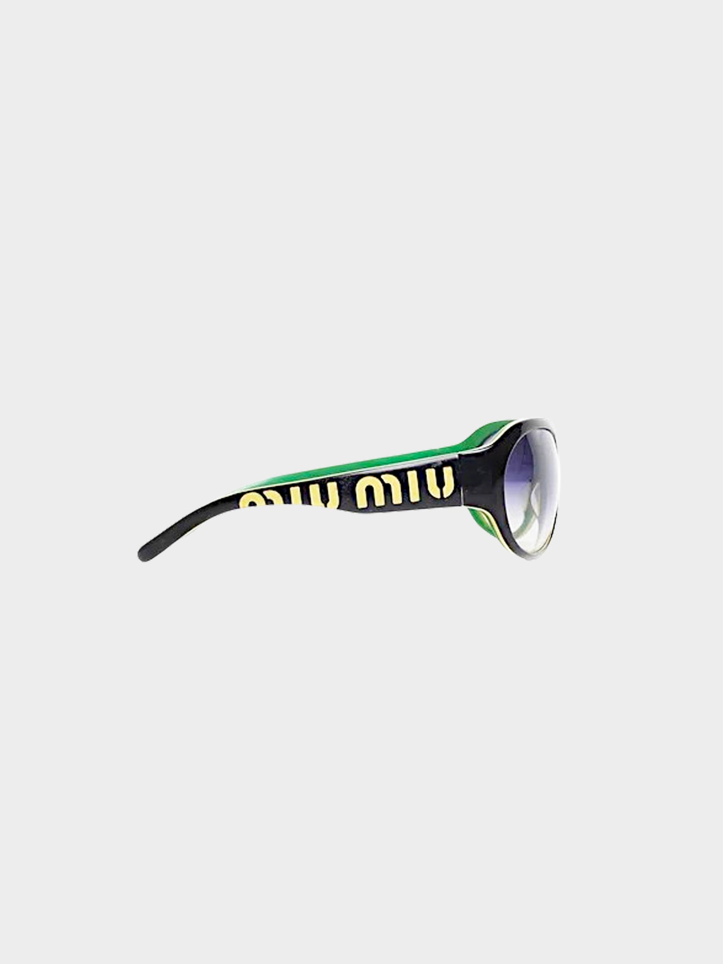 Miu Miu 2000s Round Logo Sunglasses