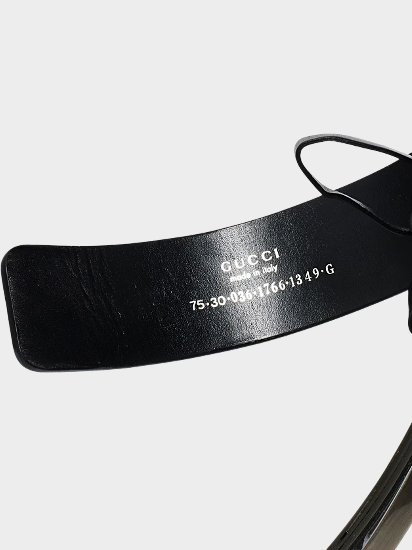 Gucci by Tom Ford 2000s Black Leather Big G Belt