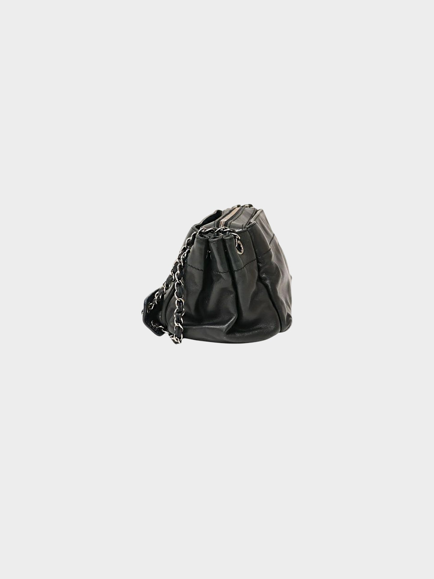Chanel 2006 Black Lambskin Lax Accordion Bag
