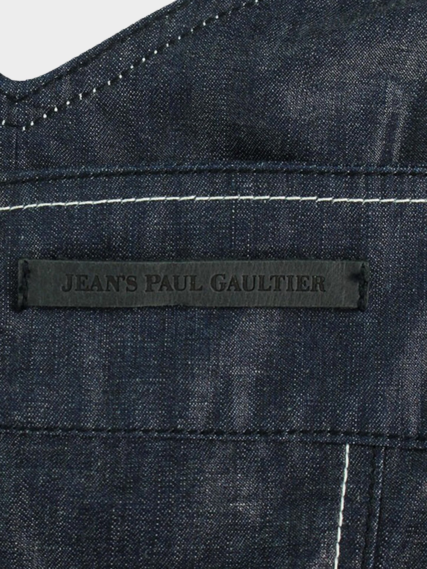 Jean Paul Gaultier 2000s Denim Sweetheart Neckline Dress