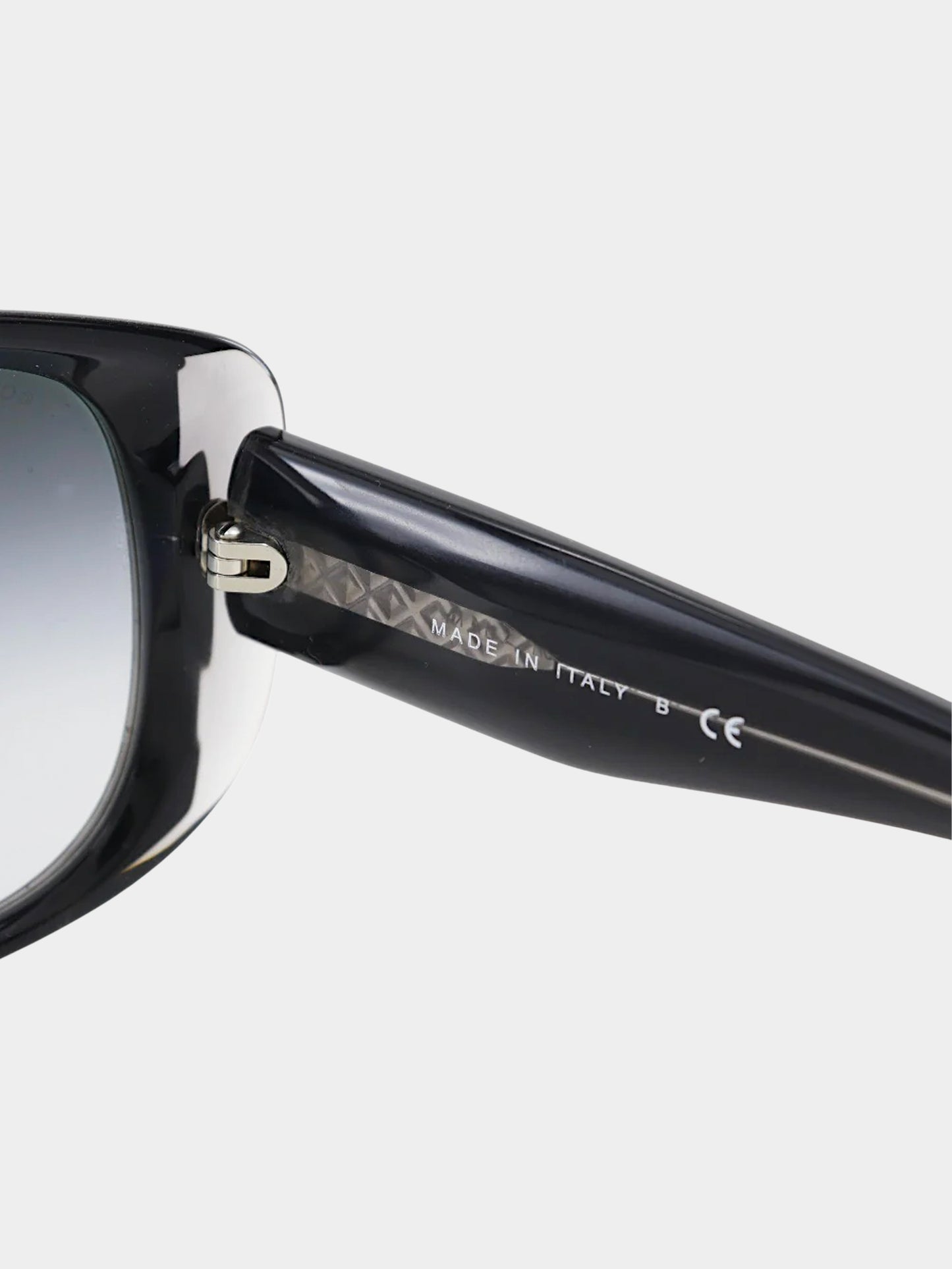Chanel 2000s Black Square Sunglasses