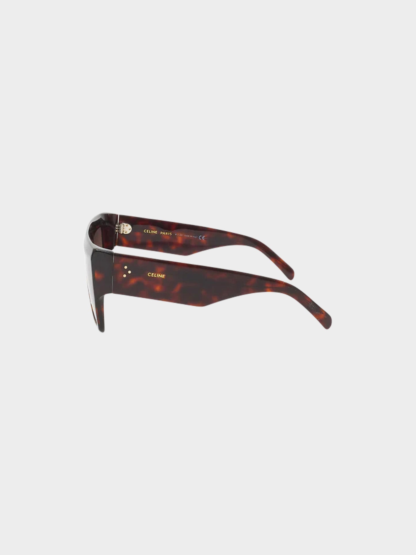 Celine 2020s Tortoiseshell Oversized Square Sunglasses