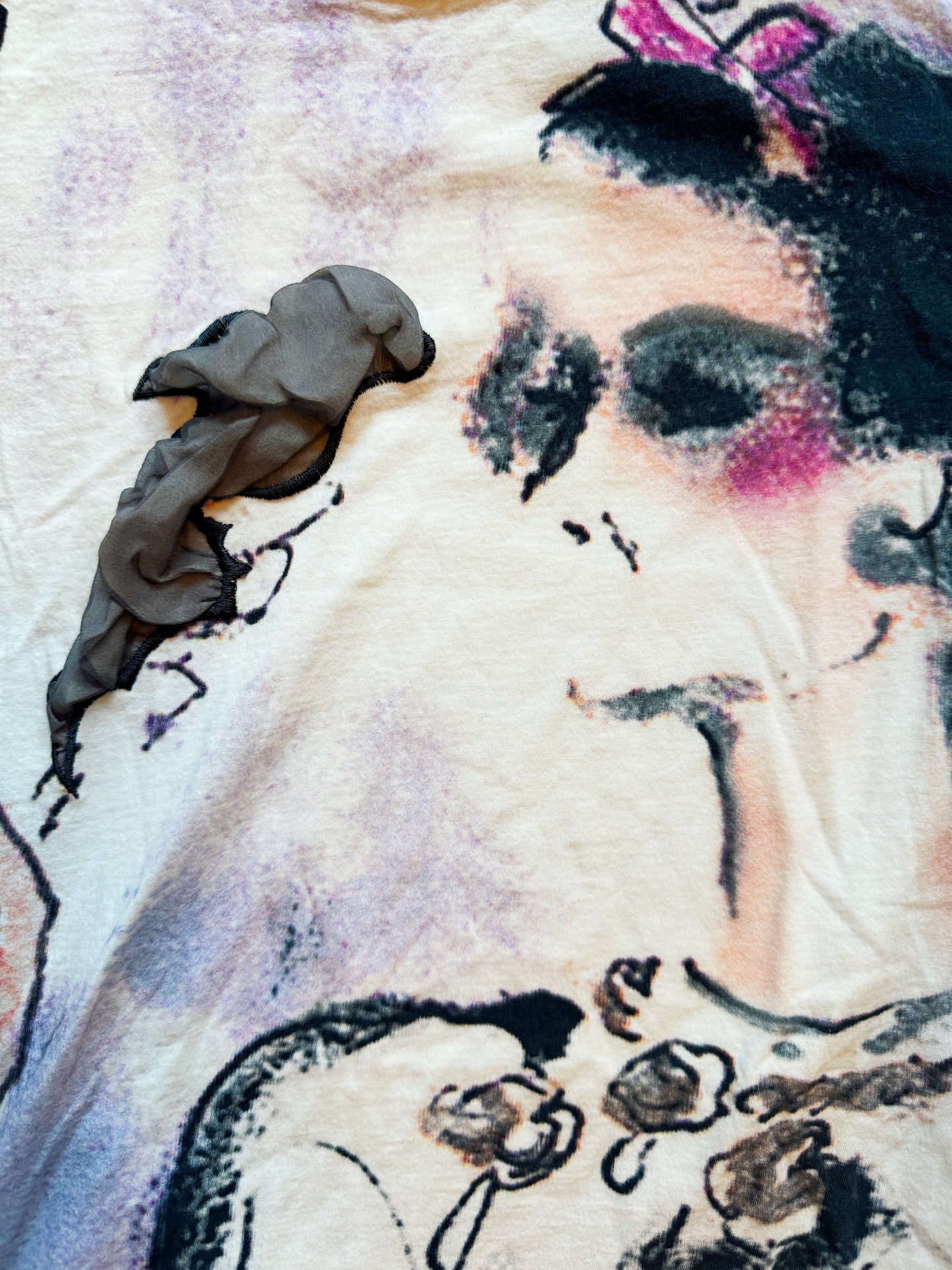 Chanel 2000s White Coco Mademoiselle Graphic Logo Print T-shirt