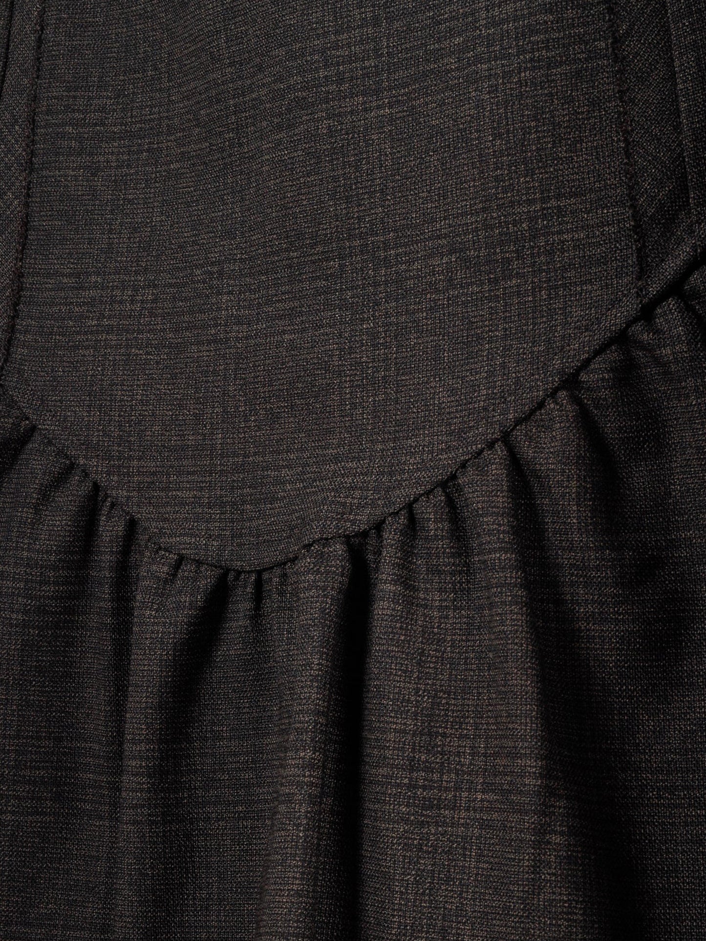 Miu Miu 2000s Brown Check Wool Dropped Waist Skirt