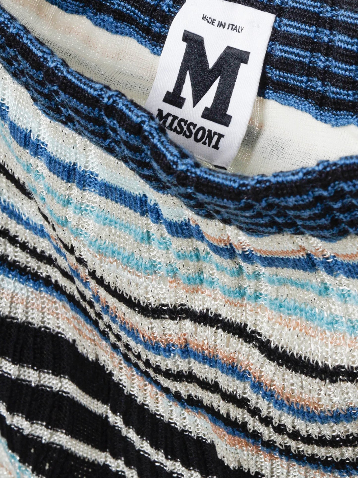 Missoni 1990s Striped Scalloped Hem Skirt