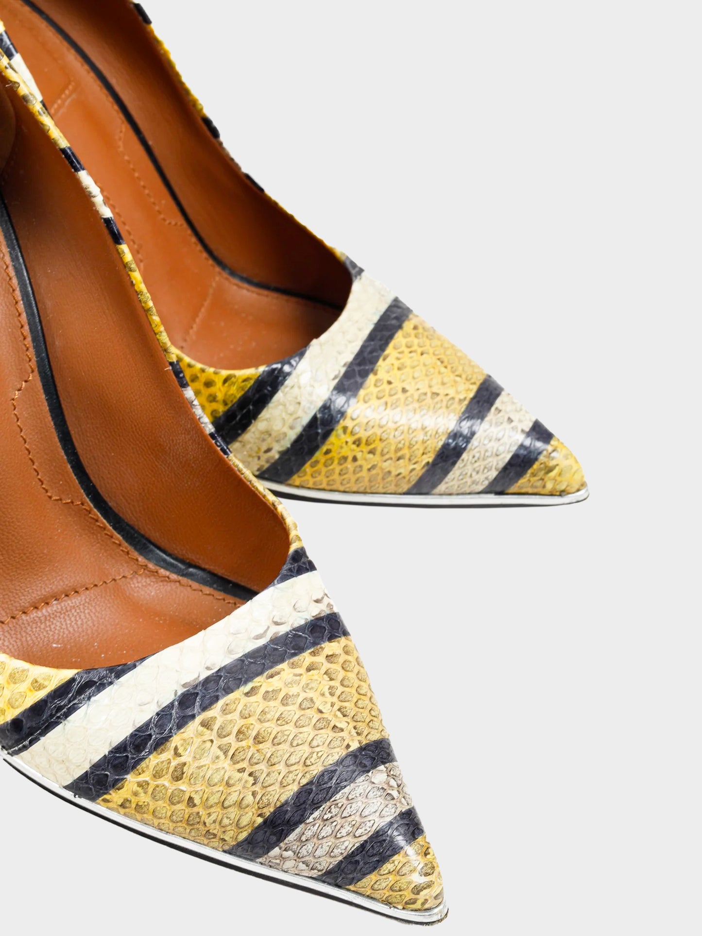 Givenchy by Ricardo Tisci 2010s Yellow Striped  Heels