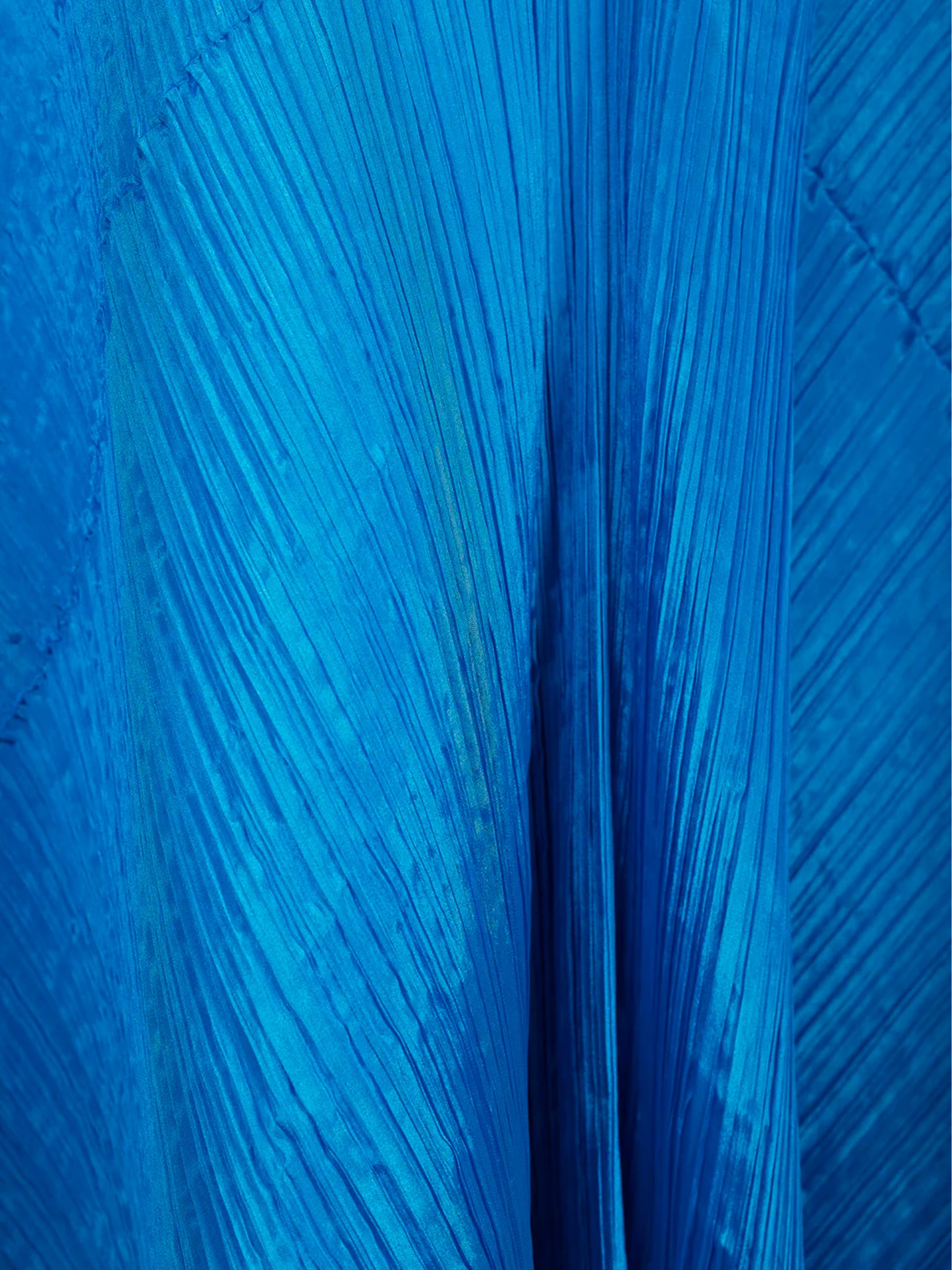 Issey Miyake Pleats Please 2000s Blue Madame-T Cape Shawl