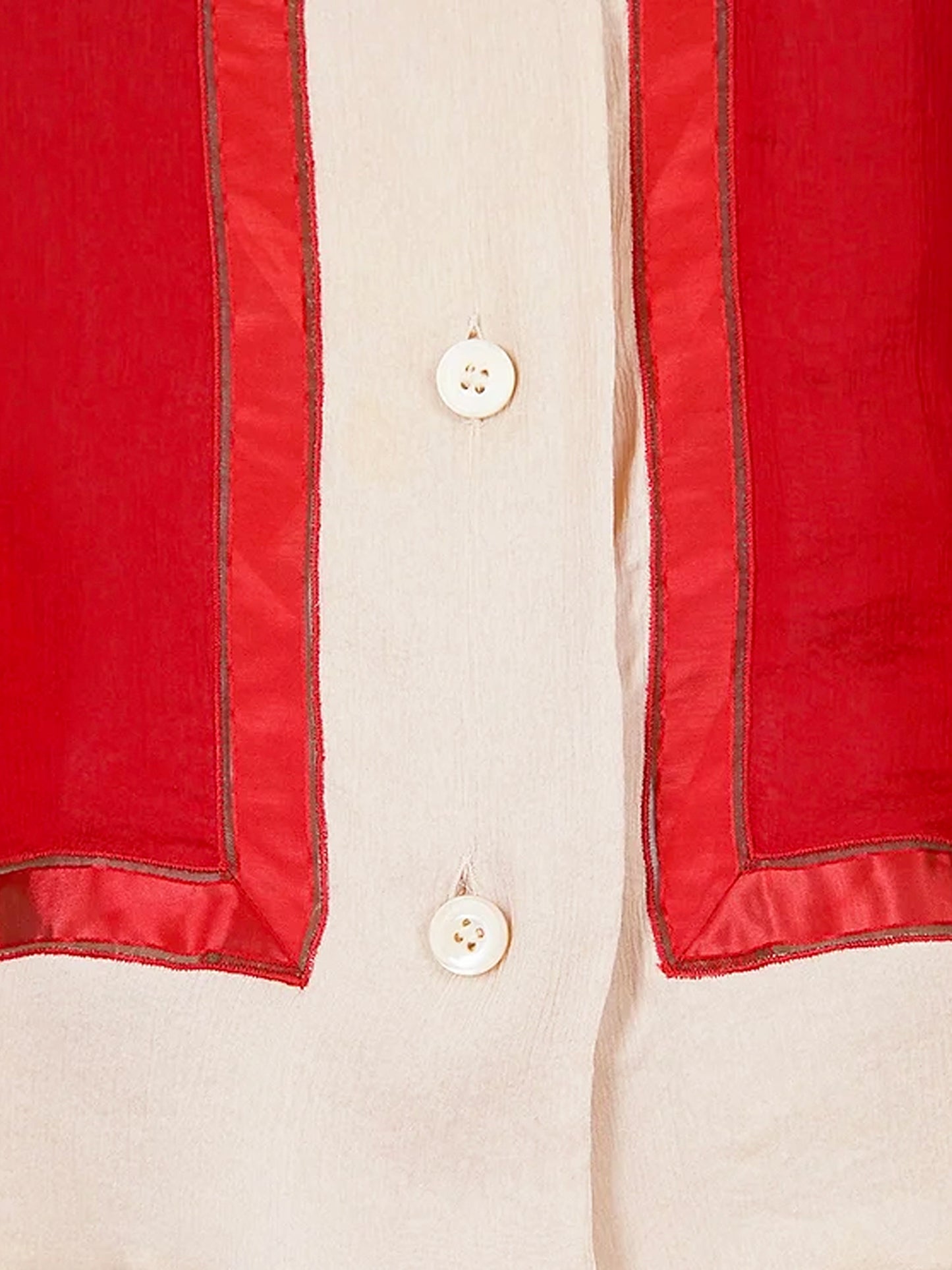 Prada SS 1997 Runway Red Silk Cardigan