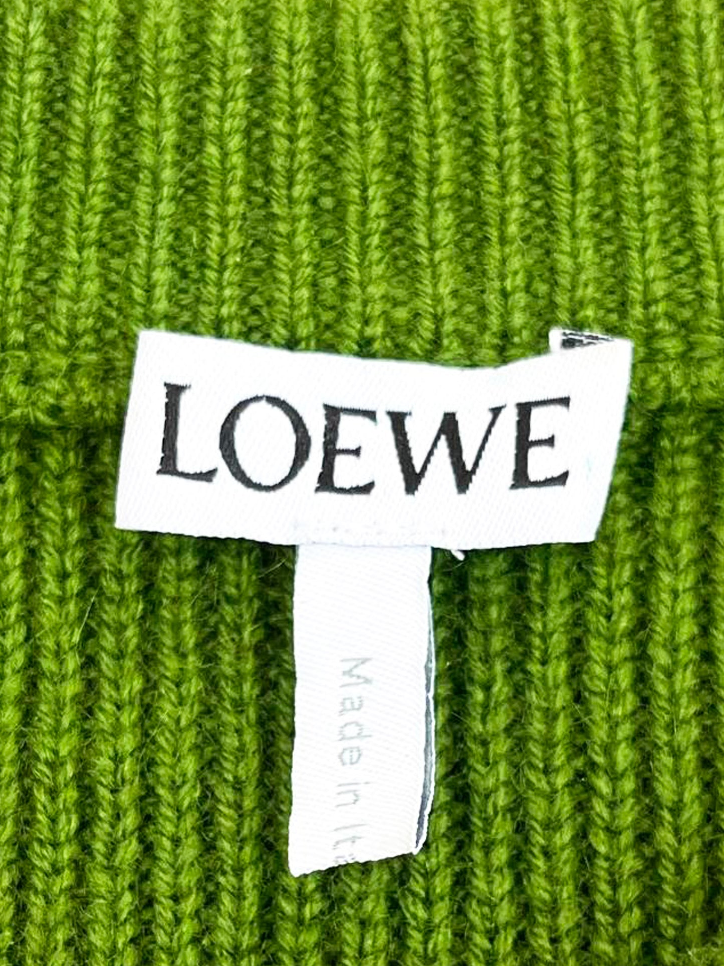 Loewe Spring Summer 2023 Green Cashmere Cropped Sweater