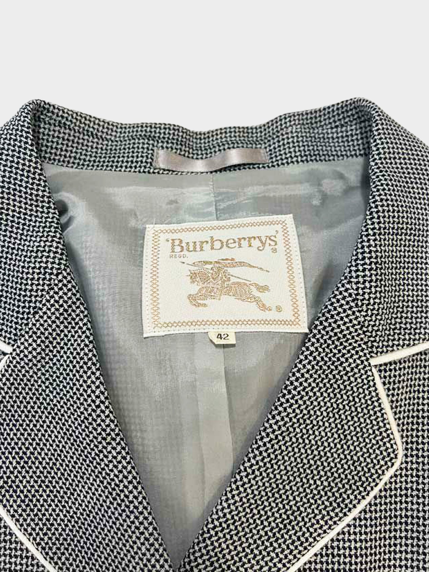 Burberry 2010s Houndstooth ShortSleeve Jacket