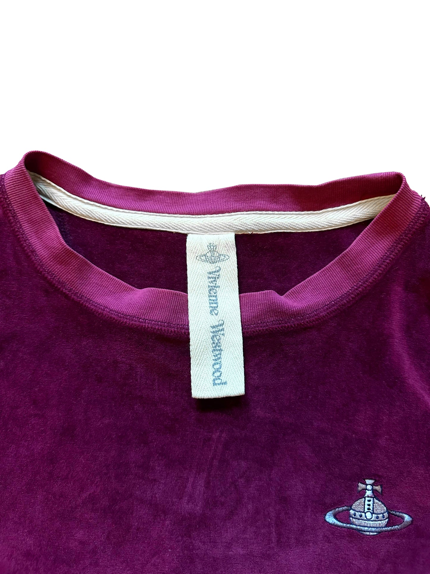 Vivienne Westwood 2000s Velour Violet Orb Sweater