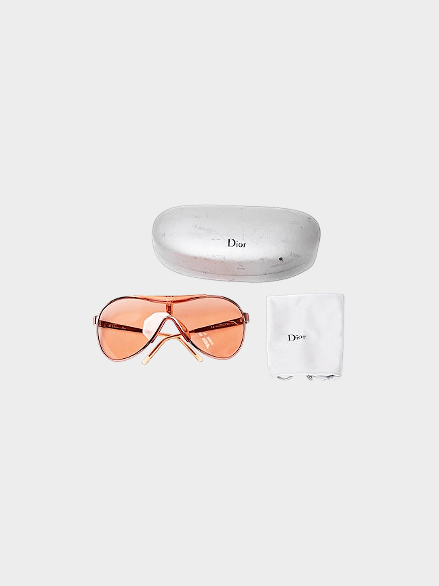 Christian Dior by John Galliano SS 2000 Pink Rodeo Drive Shield Sunglasses