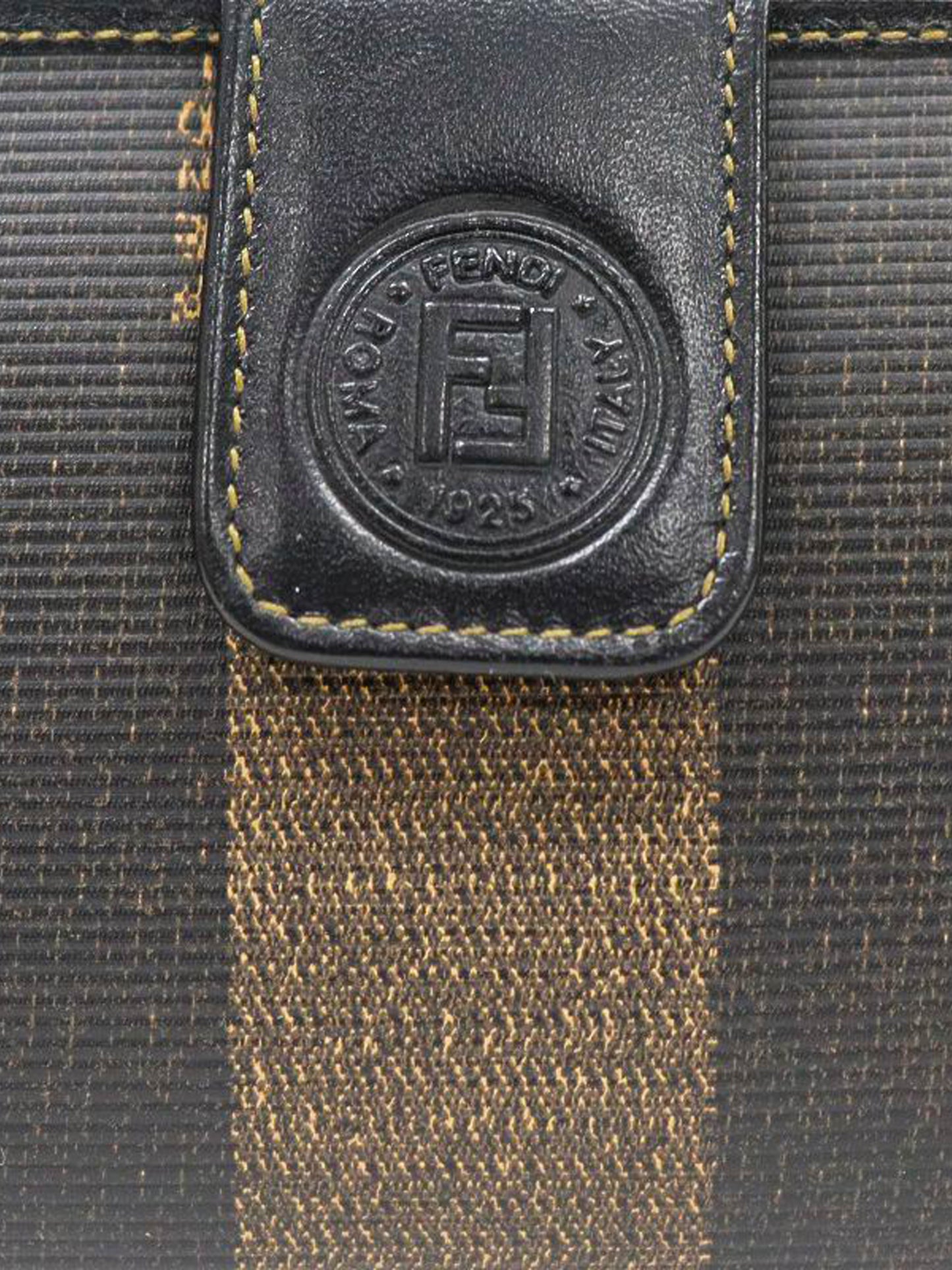 Fendi 1990s Pecan Coated Canvas Wallet