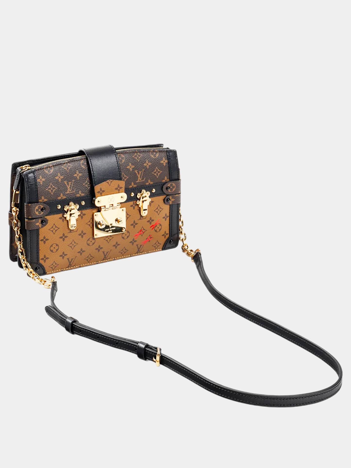 Louis Vuitton 2019 Reverse Monogram Coated Canvas Trunk Clutch
