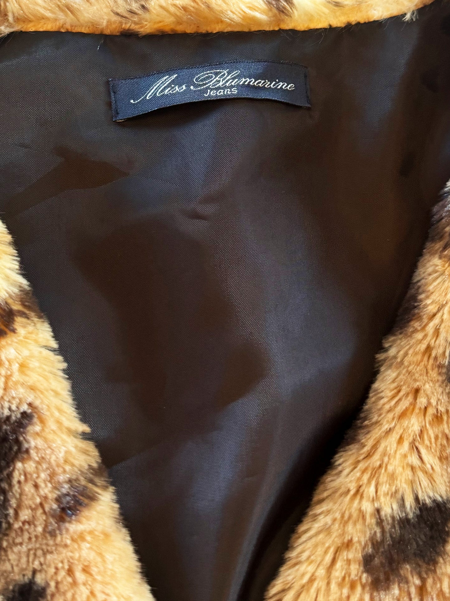Blumarine 2000s Cheetah Faux Fur Vest