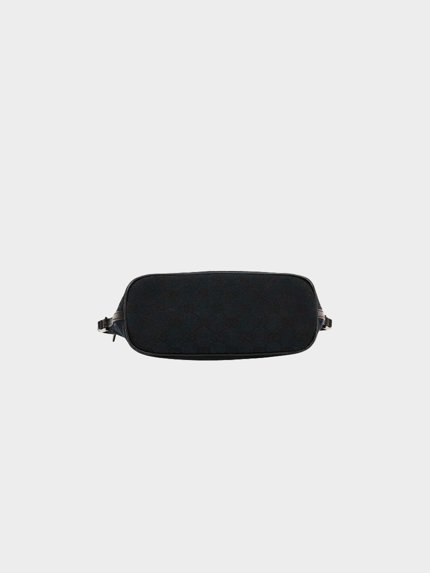 Gucci by Tom Ford 2000s Black GG Monogram Canvas Boat Bag