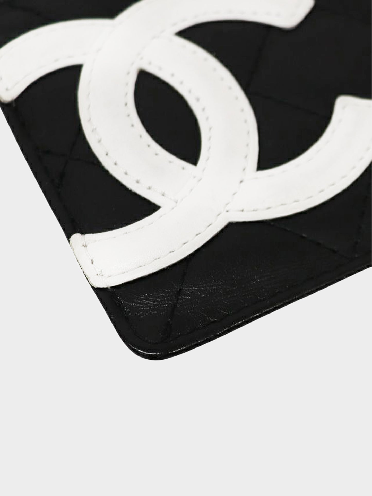 Chanel 2005 Black Quilted Cambon Card Case