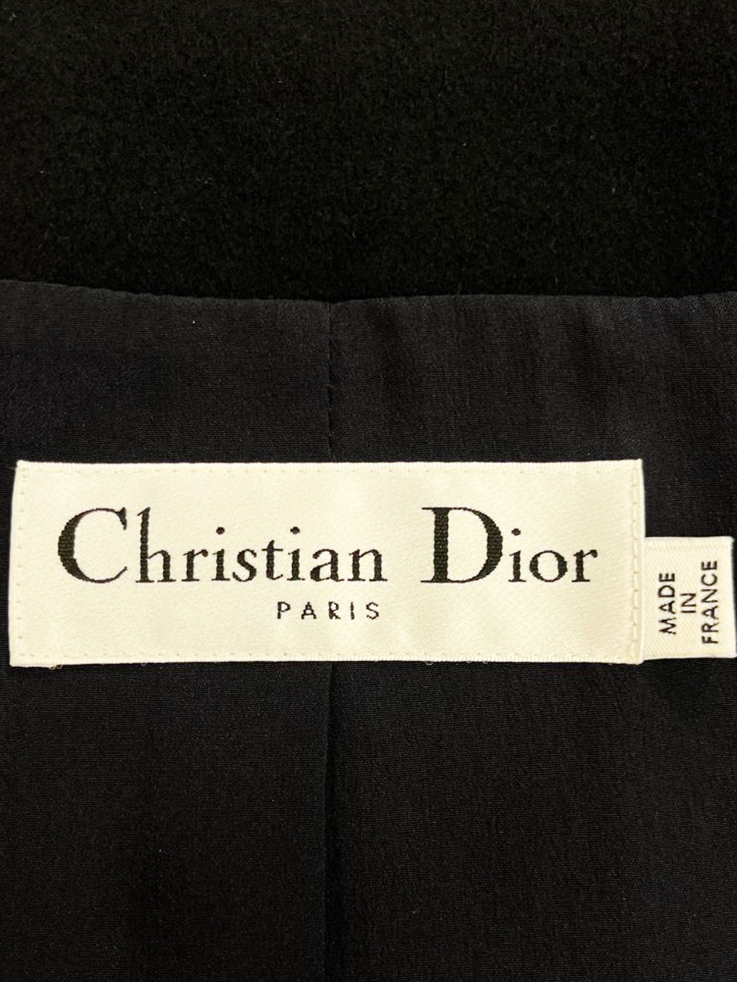 Christian Dior 2010s Navy Wool Tailored Coat