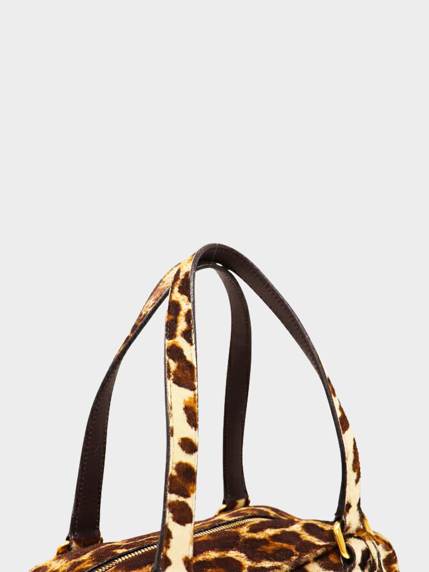 Prada 2010s Calf Hair Leopard Cavallino Handbag