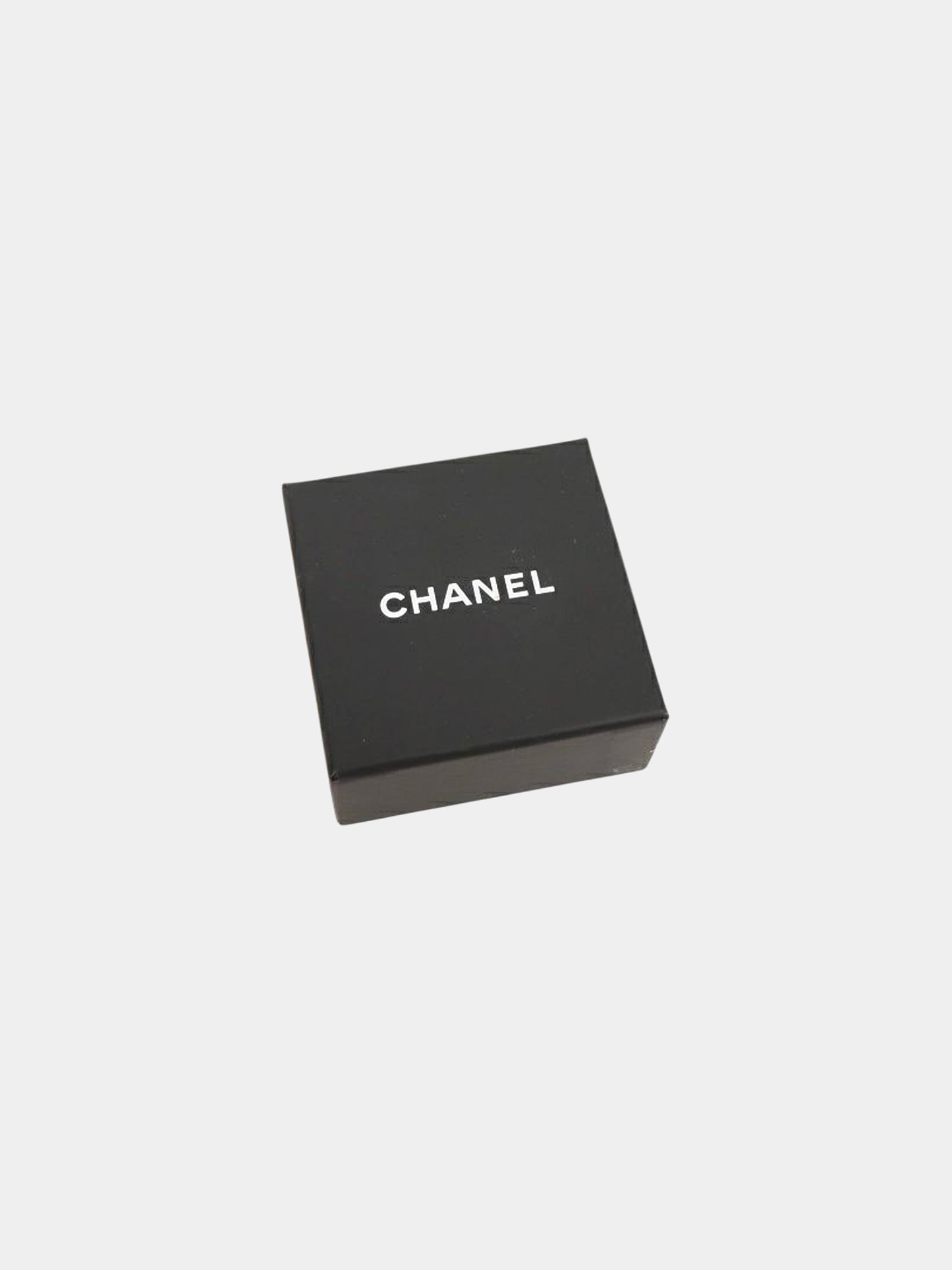Chanel 2000s Silver Rhinestone Embellished CC Studs