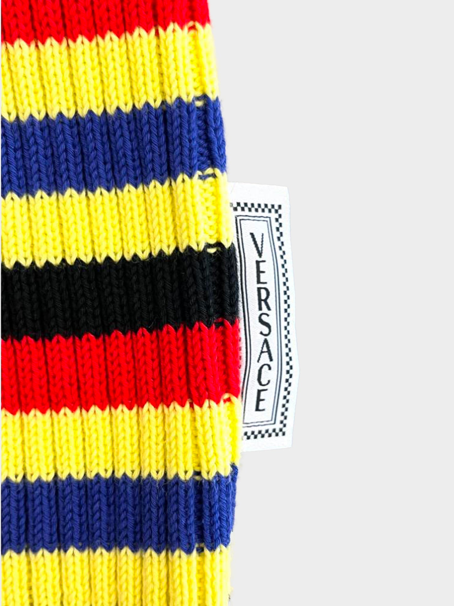 Versace Spring Summer 2019 Cotton Knit Striped Sweater
