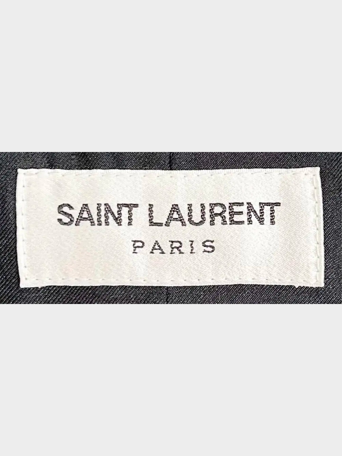 Saint Laurent 2020s Khaki Corduroy Velvet Collar Single-Brester Blazer
