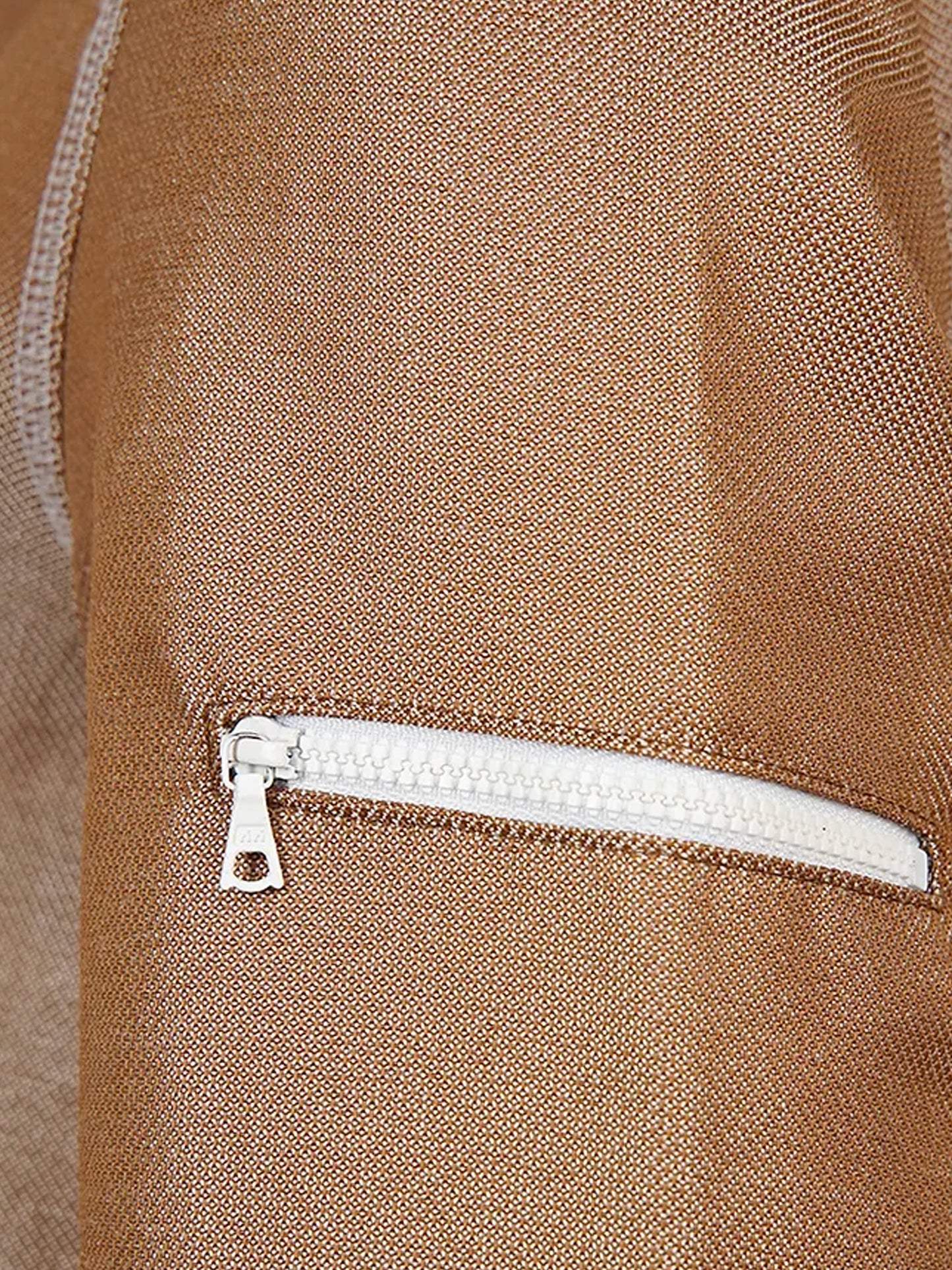 Miu Miu SS 2000 Brown Nylon Contrast Stitching Jacket