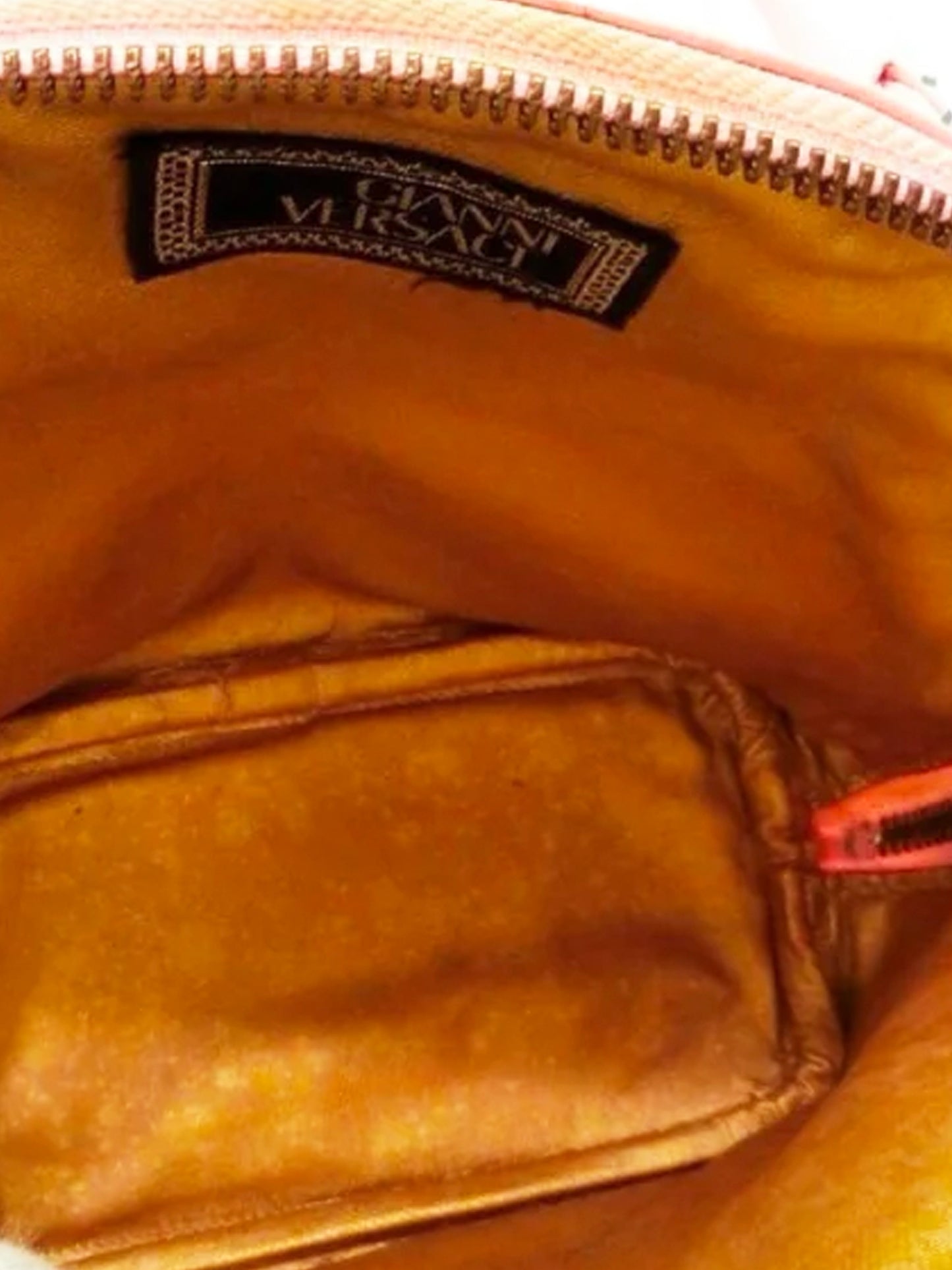 Versace 2000s Pink Ostrich Small Handbag