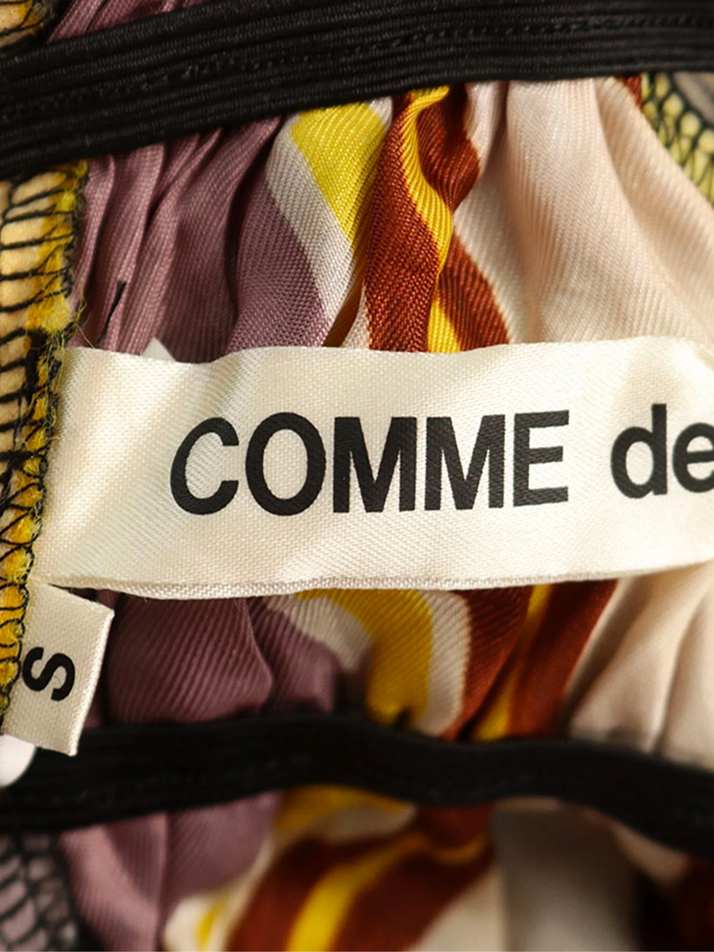 Comme des Garçons AW 2011 Multi Print Ruffled Trim Gathered Skirt
