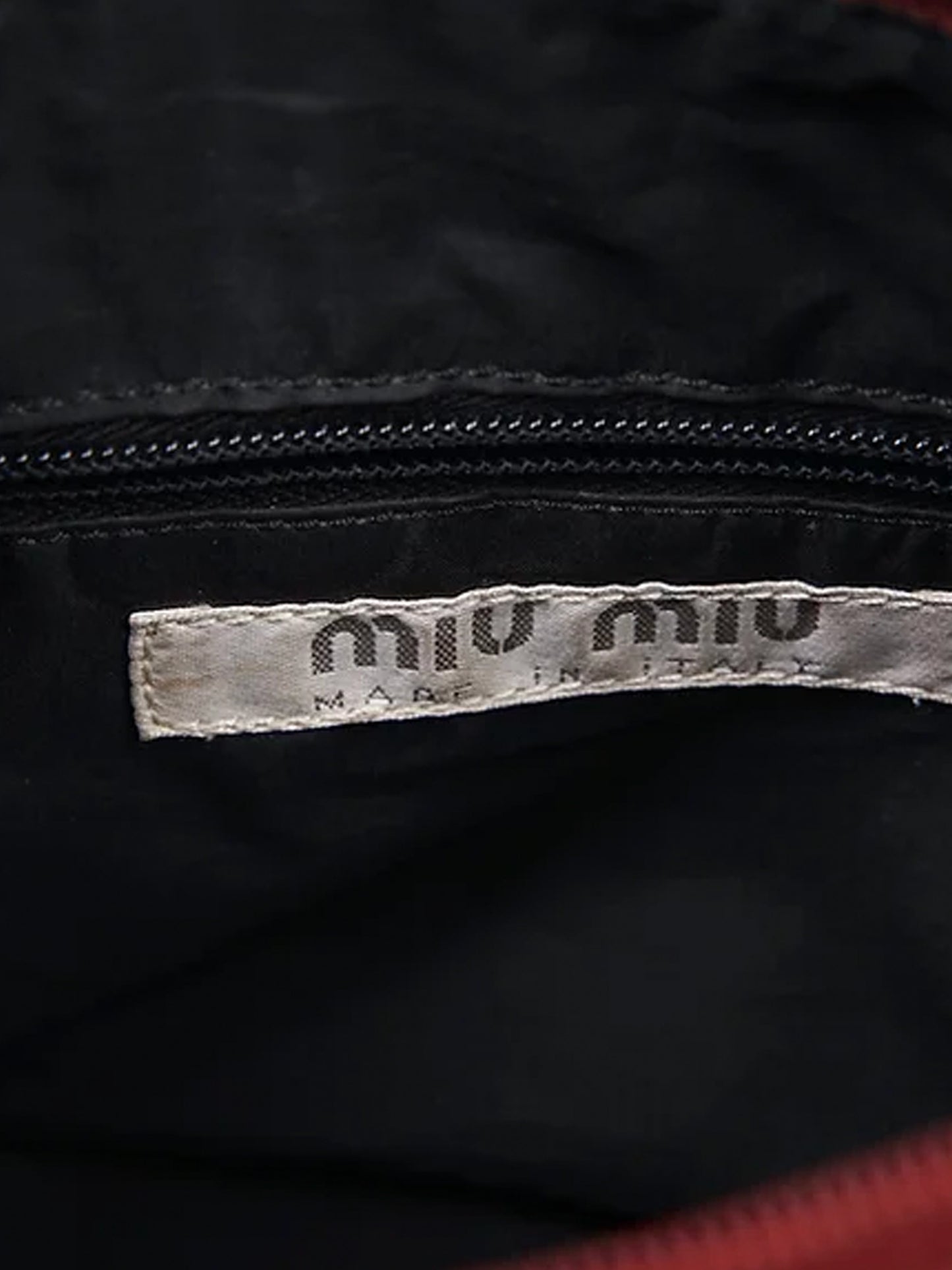 Miu Miu SS 2000 Red Mesh and Metallic Leather Sporty Bag