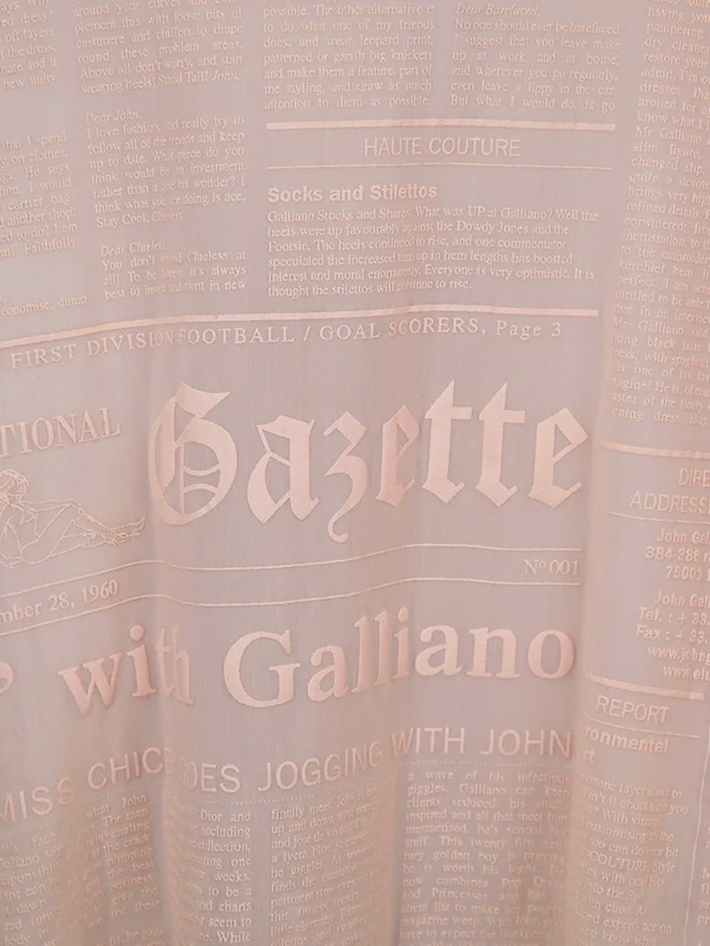 John Galliano 2000s Rare Pink Sheer Gazette Lingerie Dress