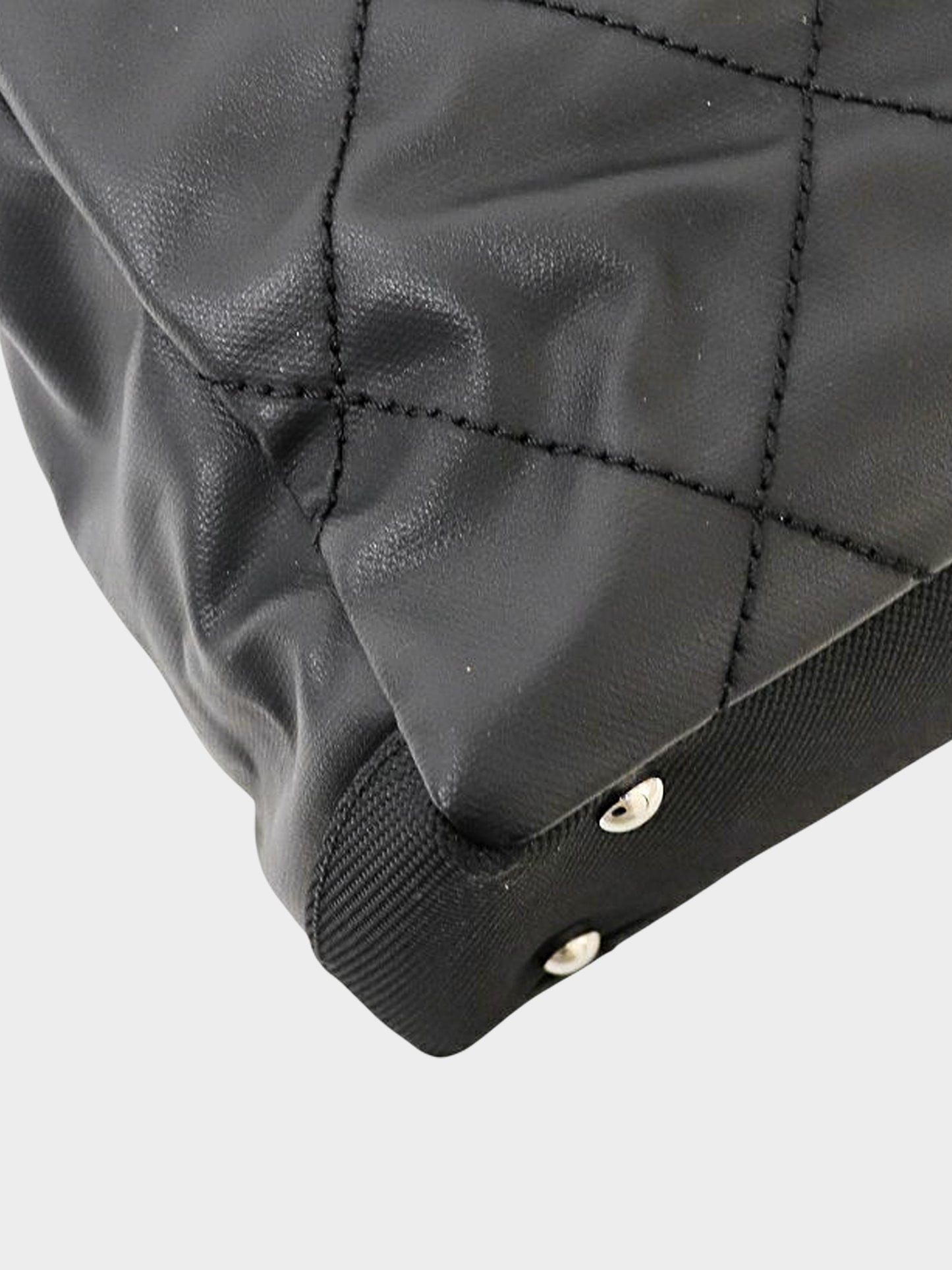 Chanel 2012 Black Quilted Coated Canvas Paris Biarritz Tote Bag